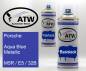 Preview: Porsche, Aqua Blue Metallic, M5R / E5 / 32B: 400ml Sprühdose + 400ml Klarlack - Set, von ATW Autoteile West.
